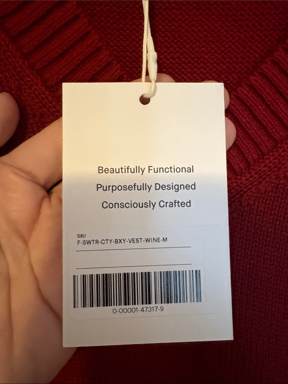 Everlane Burgundy V-Neck Sweater Vest - Picture 2 of 4